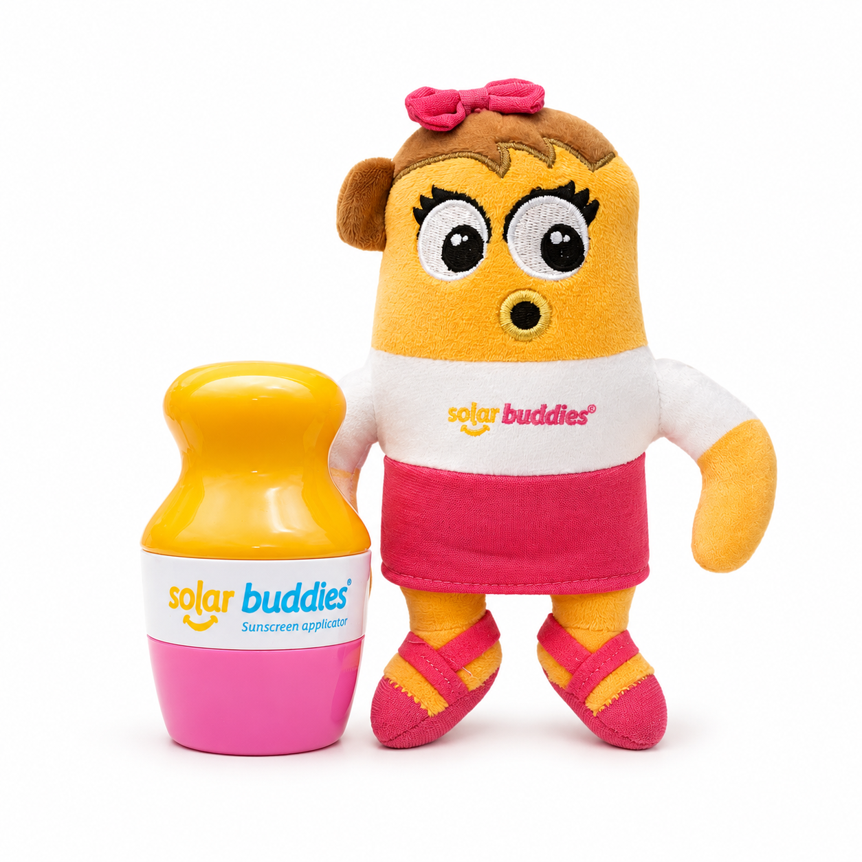 Solar Buddies Character Bundle – Plush Toy & Refillable Sunscreen Applicator